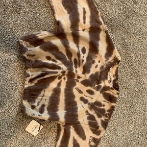Cropped tie dye sweatshirt
